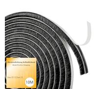 Guarnizione a spazzola autoadesiva, 10 m, 9 mm (L) x 23 mm (D), guarnizione a spazzola per tapparelle, porte scorrevoli, finestre, porte, armadi, porte e zanzariere
