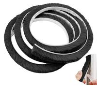 Guarnizione a spazzola autoadesiva, 10 m, guarnizione per porta, protezione dagli insetti, per porte, finestre, armadi (nero, 7 x 12 mm)