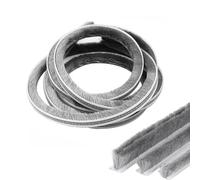 Guarnizione a spazzola autoadesiva, 10 m, per porte, finestre, antivento, antipolvere, per porte (grigio, 5 x 12 mm, 10 m)