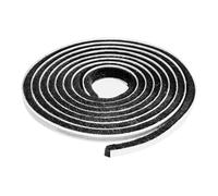 Guarnizione a spazzola autoadesiva, 5 m, guarnizione per spazzola per porta, striscia di tenuta per finestre, antivento, antipolvere, per porte e finestre (nero, 7 x 12 mm, 5 m)