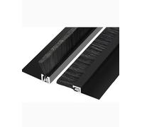 Guarnizione a spazzola in lega di alluminio tipo H/F da 2 pezzi | Barriera universale contro polvere, correnti d'aria e intemperie for uso industriale e domestico | Facile installazione(H,15cm/5.9in)