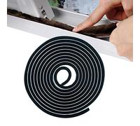 Guarnizione a Spazzola Paraspifferi 10M, 9mm(L) X 5mm(P), Nero, Autoadesiva