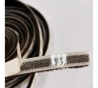 Guarnizione a spazzola per ante di armadi e porte scorrevoli, barriera efficace contro polvere e isolamento acustico (9 x 9 mm marrone)