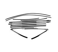 Guarnizione Ad in Gomma Per A7 S7 2012-2018 2019-2024 Acciaio Nero Esterno Finestra Modanatura Striscia Davanzale Copertura Laterale Trim 10 PZ Chrome Elimina