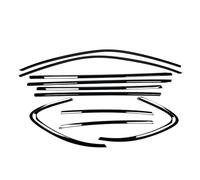 Guarnizione Ad in Gomma Per Macan 2014-2025 10 Pezzi Copertura Per Striscia Telaio Per Finestrino Dell'auto