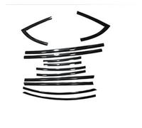 Guarnizione Ad in Gomma Per Tesla Per Model Y 3 2017-2023 Acciaio Cromato Nero Carbonio Esterno Finestra Modanatura Striscia Davanzale Copertura Laterale Trim 10 Pz(Nero)