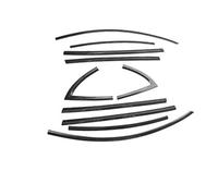 Guarnizione Ad in Gomma Per Tesla Per Model Y 3 2017-2023 Acciaio Cromato Nero Carbonio Esterno Finestra Modanatura Striscia Davanzale Copertura Laterale Trim 10 Pz(Carbonio)