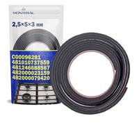 Guarnizione Adesiva per Piano Cottura Universale 2,5 m x 5 mm x 3 mm con Codice Originale 482000023159 482000079420 C00096281 481010737559 per Indesit per Whirlpool - ONIX TECH