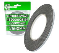 Guarnizione Adesiva per Piano Cottura Universale 2,5 m x 5 mm x 3 mm con Codice Originale 482000023159 482000079420 C00096281 481010737559 per Indesit per Whirlpool - Garanzia di 5 Anni - ONIX TECH
