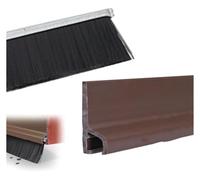Guarnizione antispiffero premium per porte Spazzaporta in PVC+PP | Multicolori, altezze delle spazzole multiple: striscia sonora autoadesiva for gli spazi tra le porte(Brown,70mm-2.8in Brush)