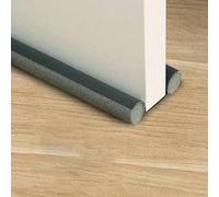 Guarnizione antivento, guarnizione antispiffero, guarnizione inferiore per porta, doppia protezione, fermaporta, sigillante antipolvere, insonorizzante, grigio, 2 pezzi