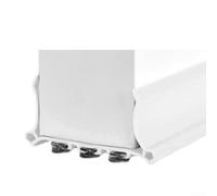 Guarnizione antivento per la parte inferiore della porta, efficace barriera contro il rumore e la polvere, adatta per porte da 55 mm con PVC e feltro (bianco)