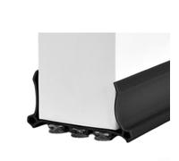 Guarnizione antivento per la parte inferiore della porta, efficace barriera contro il rumore e la polvere, adatta per porte da 55 mm con PVC e feltro (nero)