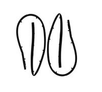 Guarnizione Auto Per Pajero Per Montero Sport 2002-06 K90 K80 MN136731 MR371437 Striscia 2 Pezzi Kit Benzina Solo Cappuccio Guarnizione In Gomma Porta Striscia Tenuta Portiera