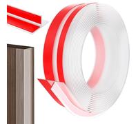 Guarnizione autoadesiva a forma di T, paraspifferi per fessure sotto la porta, resistente alle intemperie, insonorizzata e a prova di insetti, in silicone trasparente, per porte interne ed esterne (6