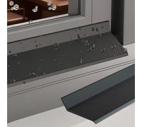 Guarnizione Autoadesiva Con Angolo Smusso A 135° + Deflettore, Antiriflusso Dellacqua Piovana For Porte E Finestre Separazione A Secco E A Umido, Barriera In Gomma Per Finestre Esterne(5.5cmx200cm)