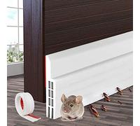 Guarnizione autoadesiva per porta, 100 x 5 cm, protezione acustica, guarnizione per il pavimento della porta, per il blocco di luce, correnti d'aria, zanzare, rumori, odori di fumo (Bianco)