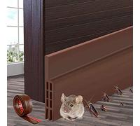 Guarnizione autoadesiva per porta, 100 x 5 cm, protezione acustica, guarnizione per il pavimento della porta, per il blocco di luce, correnti d'aria, zanzare, rumori, odori di fumo (Marrone)