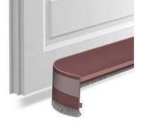 Guarnizione Autoadesiva per Porta con Spazzola Paraspifferi (Marrone, 5 cm)