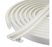 Guarnizione autoadesiva per porte a V, 10 m, in gommapiuma, isolamento acustico, per porte e finestre, colore bianco