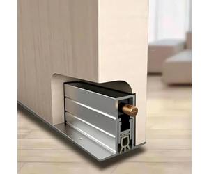 Guarnizione Automatica per Porta Guarnizione Automatica Sottoporta | Paraspifferi per Porte Interne ed Esterne, Guarnizione a Ghigliottina a Scomparsa, Profilo di Chiusura per Bloccare la Luce