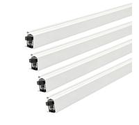Guarnizione Bianca Automatica Alluminio Per Porte Interne | Nessuna Scanalatura Necessaria, Apertura A Destra E A Sinistra, Apertura Porta Autoadesiva(4pcs-R open,L 15.7"/40cm)