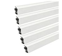 Guarnizione Bianca Automatica Alluminio Per Porte Interne | Nessuna Scanalatura Necessaria, Apertura A Destra E A Sinistra, Apertura Porta Autoadesiva(5pcs-L open,L 12"/30cm)
