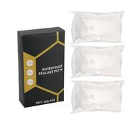 Guarnizione del condotto Riparazione Sigillante Argilla Resistente all'acqua Mastice modellabile Rammendo Fango per Collegamento del Tubo Foro a Parete Foro AC Bianco 3 Pezzi 30g