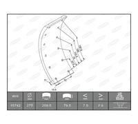Guarnizione della ganascia del freno BERAL KBL15030.0-1561