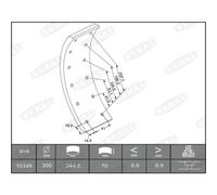 Guarnizione della ganascia del freno BERAL KBL15349.0-1549