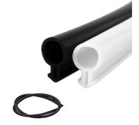 Guarnizione della lampadina a bolle in stile kerf, design ampio per il massimo isolamento su finestre e cornici delle porte, interrompe le perdite d'aria black-10mm/0.39in 50m/164ft