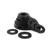 Guarnizione della rondella di plastica della lavatrice piatta in nylon,Black,12x17x1 (100pcs)