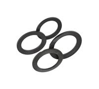 Guarnizione di bloccaggio delle vibrazioni M4 M5 M6 M8 in acciaio nero da 300 pezzi con funzione antiscivolo dentata su entrambi i lati(M5)