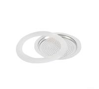 Guarnizione di ricambio in gomma siliconica per espresso e moka, progettata per diverse dimensioni di diametro interno ed esterno e set di tazze con setaccio (3 tazze+setaccio)