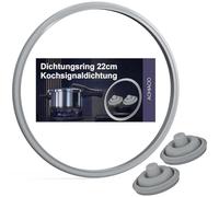 Guarnizione di Ricambio Pentola a pressione Ø22cm per Silit e WMF, Guarnizione Coperchio Pentola a Pressione in Silicone (2,5l-8,5l, Ø3cm in),
