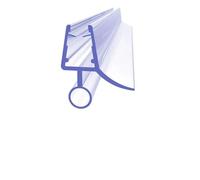 Guarnizione di ricambio per porta della doccia, 50 cm di lunghezza, in gomma trasparente, deflettore d'acqua per porte in vetro, adatta per spessore di 6/8/10/12 mm