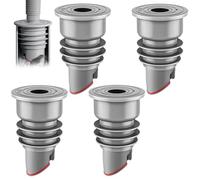 Guarnizione di scarico per lavatrice PRITOK, 4 pezzi, 35-40 mm, silicone, grigio, per lavabo, pavimento e tubi per lavatrice