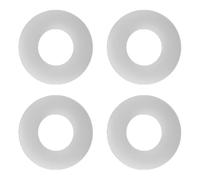 Guarnizione di tenuta in silicone, compatibile con valvola di scarico Geberit da 5,1 cm e parte 816.418.00.1, bianca, confezione da 4