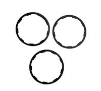 Guarnizione distanziale per cassetta della bicicletta in lega di alluminio per corpo del mozzo libero, kit di rondelle per volano nero da 1 mm a 2,35 mm di spessore, confezione da 3 (1,85 mm + 2,18 mm