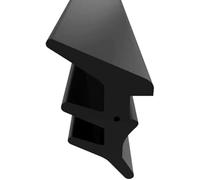 Guarnizione Fermavetro in PVC per Finestre e Porte | Isolamento Termico e Acustico | Facile da Montare | Lunghezza 10 Metri | Colori: Nero e Trasparente (Nero, 6 mm)