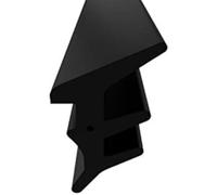 Guarnizione Fermavetro in PVC Universale - Confezione da 2mm - 10mm | Lunghezza 10 Metri | Bordatura ad Incastro per Finestre, Balconi e Infissi | Protegge da Correnti d'Aria (Nero, 5mm)