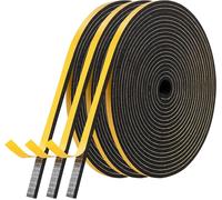 Guarnizione Finestra Autoadesiva,3 Rotoli 6X3Mm 15M Schiuma Nastro Paraspifferi