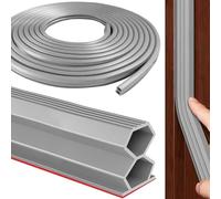 Guarnizione Finestra Autoadesiva,Paraspifferi Finestre, Guarnizioni Per Finestre e Porte, Gomma per Insonorizzazione Impermeabile,Per le Fessure Delle Porte Rumore e Collisione(Grigio,10mm*12mm*6M)