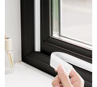 Guarnizione Finestra Guarnizione Adesiva Paraspifferi Porta Finestre per Porte e Finestre Scorrevole Resistente Alle Intemperie Anti-Collisione Isolamento Acustico (Bianco, 6M)