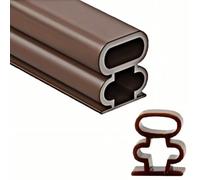 Guarnizione Finestra Striscia Sigillante Autoadesiva Da 6M Per Porte Di Sicurezza in Gomma Marrone Per Finestre Antivento Fonoassorbente E Antirumore A Forma Di I 10 * 12 mm