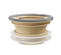 Guarnizione flangiata in silicone PP per WC, 100-110 mm, a prova di perdite, prevenzione degli odori, per collegamento fognario del bagno, compatibile con la maggior parte dei servizi igienici, beige