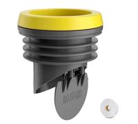 Guarnizione flangiata per WC, 12,5 x 12,5 cm, anello cerato con valvola anti-riflusso, guarnizione a prova di perdite, per installazione di servizi igienici, guarnizione affidabile in ABS+silicone+