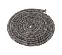 Guarnizione flessibile in fibra di vetro per porte di stufe a legna, resistente al fuoco, per una migliore tenuta della porta ed efficienza termica (8 mm x)