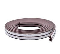 Guarnizione for porta tipo D da 10 m, autoadesiva, in schiuma acustica, for isolamento finestre, antivento, impermeabile, antipolvere, in gomma ER(D Brown 10m 14 12)