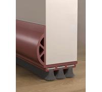 Guarnizione for porte, guarnizione inferiore for porte con spazzola, paraspifferi regolabili sotto le porte, spazzola for porte esterne e interne(Brown,1pcs)